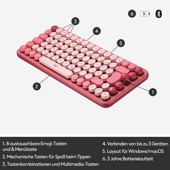 Image du produit Logitech POP Keys (DE, Sans fil)