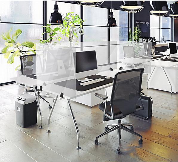 Actual product image smiT Desk partition for an individual workplace, acrylic glass and polystyrene