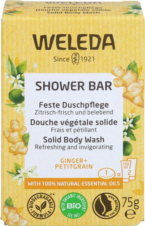 Actual product image Weleda Shower Bar Ginger + Petitgrain