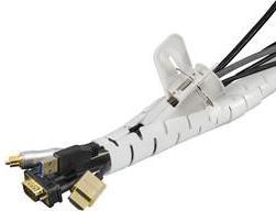 Image du produit Deltaco LDR04 cable organizer Desk/Wall Cable flex tube Blanc 1 pc(s) (Trou de câble, 500 cm)