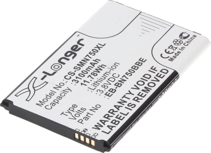 Actual product image AccuCell Battery Samsung Galaxy Note 3 Neo, SM-N7505 with NFC