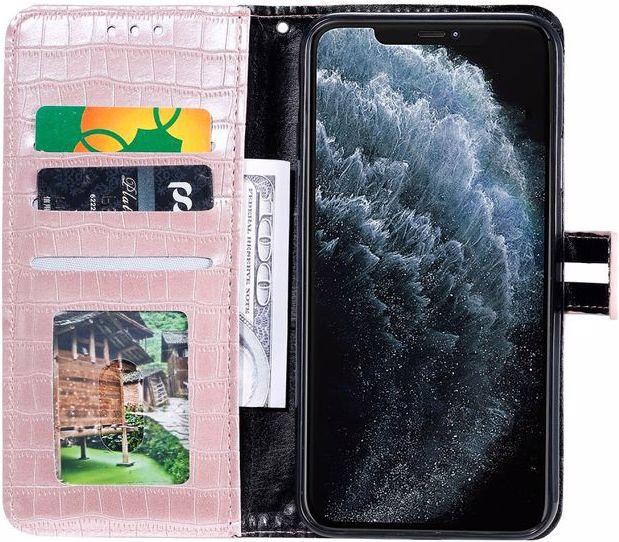 Produktbild MU Style Leder Bookcover Hülle mit Krokodilmuster (Apple iPhone 13 Pro)