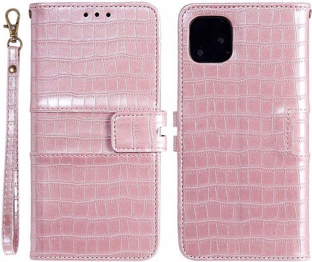 Produktbild MU Style Leder Bookcover Hülle mit Krokodilmuster (Apple iPhone 13 Pro)