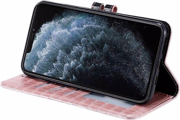 Produktbild MU Style Leder Bookcover Hülle mit Krokodilmuster (Apple iPhone 13 Pro)