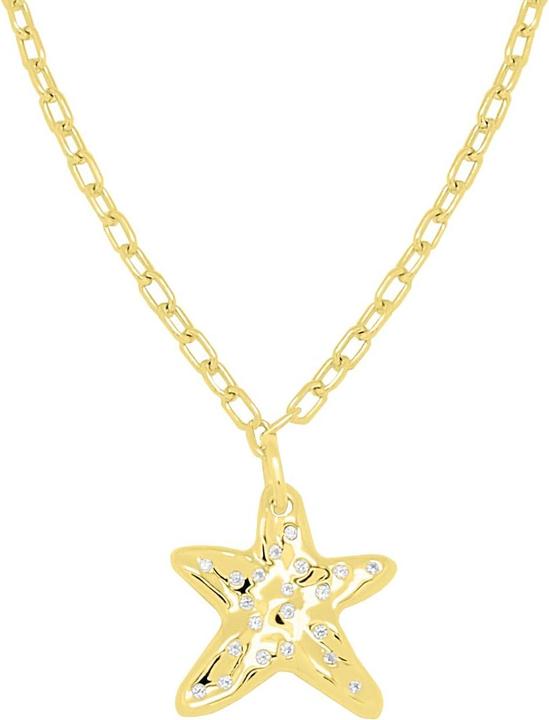 Actual product image Candy Lucky starfish necklace, 925 sterling silver, gold-plated (925 Sterling silver, 18k gold-plated, 925 sterling silver, 42 - 45 cm)
