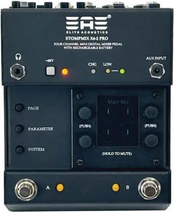Actual product image Elite Acoustics StompMix X4-2 PRO digital mixer pedal