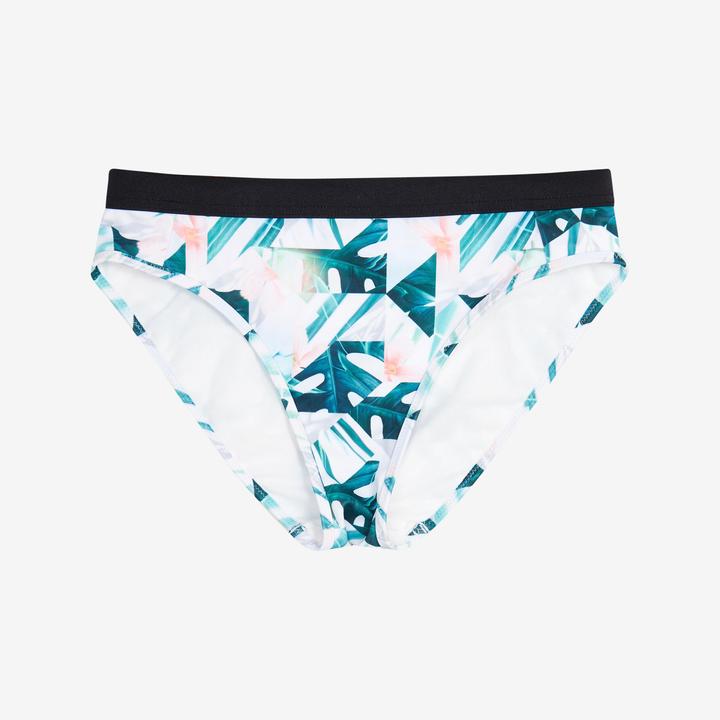 Olaian Bikini-Hose Mädchen 900 Buddy rosa/geblümt
