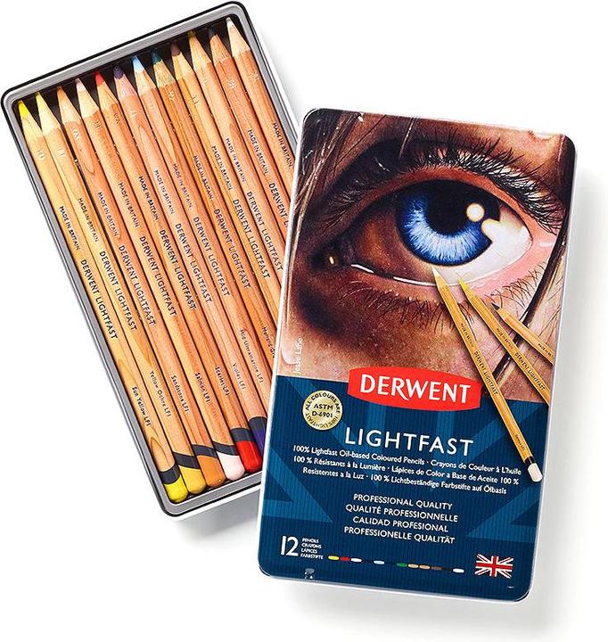 Produktbild Derwent Lightfast Buntstifte (Mehrfarbig, 12 x)