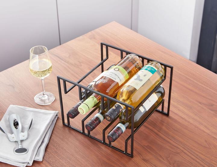 Image du produit FineBuy Porte-bouteilles de vin FB82257 Métal Noir