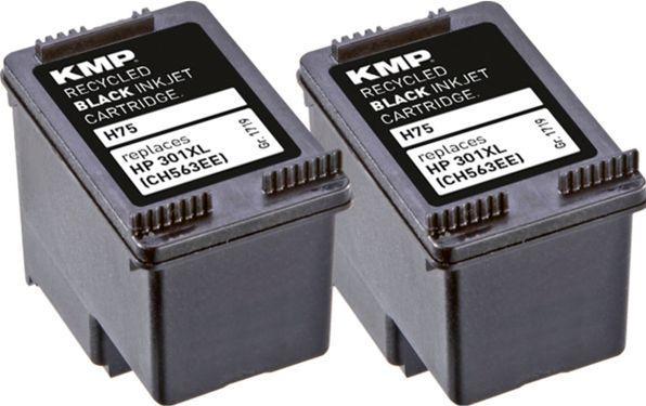 Produktbild KMP Tinte npatronen Doppelpack H75D 2 x Schwarz (BK)