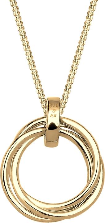 Image du produit Elli DIAMONDS Collier Cercle Trio Diamant (0.025 ct.) 925 Argent (Argent sterling 925, Cierge)
