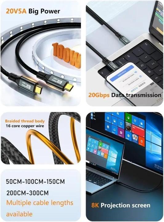 Produktbild PowerGuard USB C — USB C (1.50 m, USB 3.2 Gen 2x2)