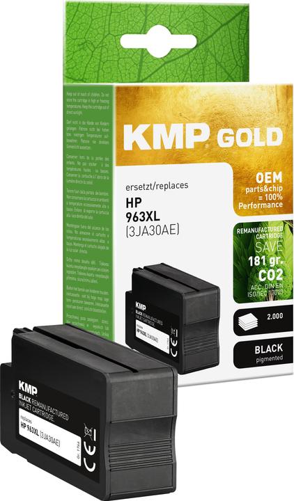 Produktbild KMP Tintenpatrone schwarz kompatibel mit HP 3JA30AE 963 XL (BK)