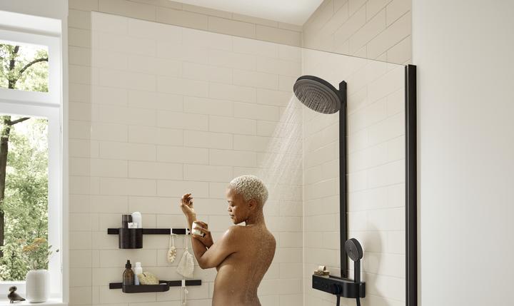 Produktbild hansgrohe Showerpipe 260 2jet mit ShowerTablet Select 400 : Farbe - Matt Black