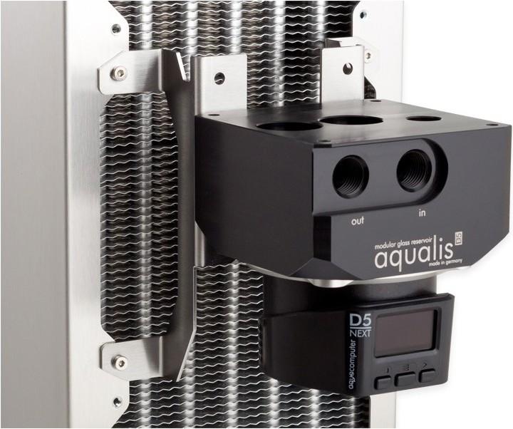 Actual product image Aqua Computer D5 fan bracket 120 mm