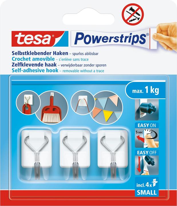 Actual product image tesa Powerstrips adhesive hooks Small