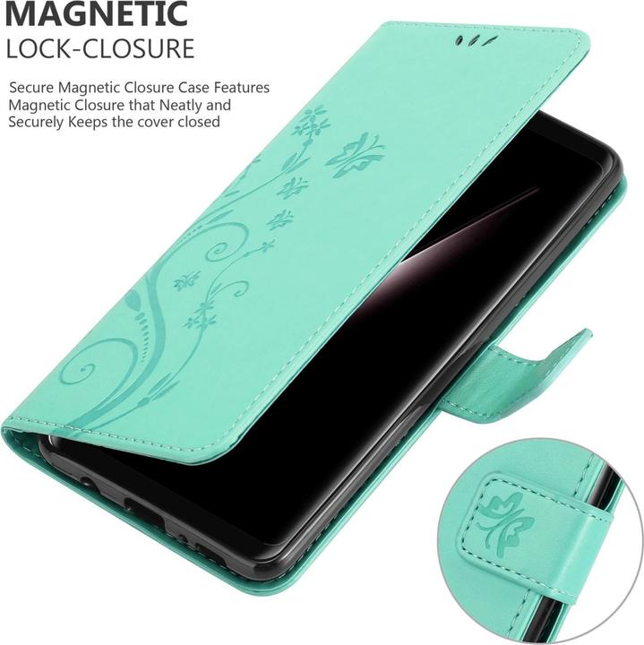 Actual product image Cadorabo Flower Book Case for LG V30 / V30+ / V30S / V30S+ (LG V30+, LG V30S+, LG V30)