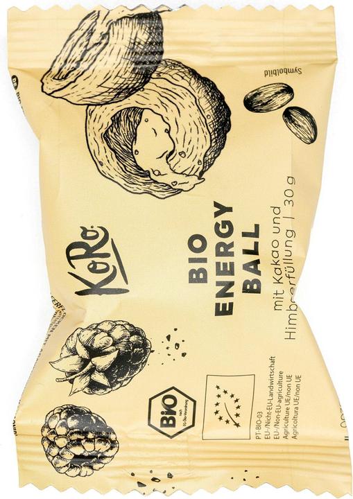 Immagine prodotto KoRo Pallina snack biologica a base di datteri con ripieno dolce al gusto di lampone (Lampone, 30 g)