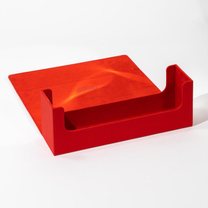 Actual product image Ultimate Guard Card Box XenoSkin Arkhive Monocolor 400+ Red