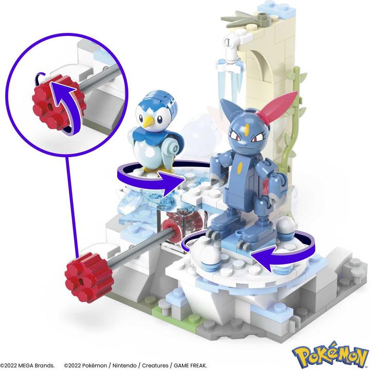 Actual product image Mega Construx Pokémon Piplup and Sneasel's Snow Day