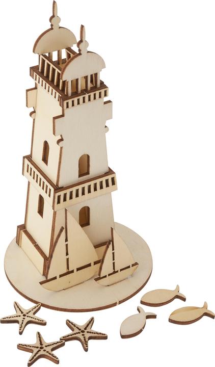 Image du produit Rayher Kit de construction en bois "Phare", 25 pcs.