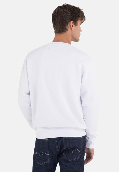 Actual product image Replay Regular-fit sweatshirt with round neckline and logo print in French terry (XL)