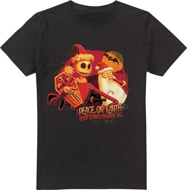 Actual product image The Nightmare Before Christmas Mens Good Scares Towards All T-Shirt (L)
