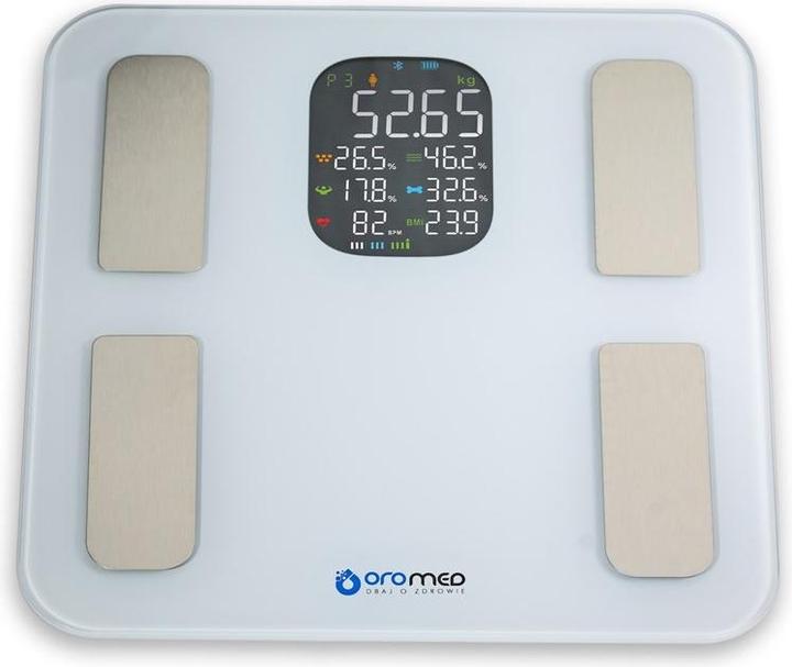 Image du produit Oromed Waga łazienkowa ORO BLUETOOTH SMART WHITE (180 kg)