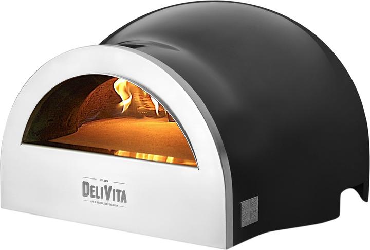 Delivita Pizzaofen schwarz (Pizzaofen Holz)