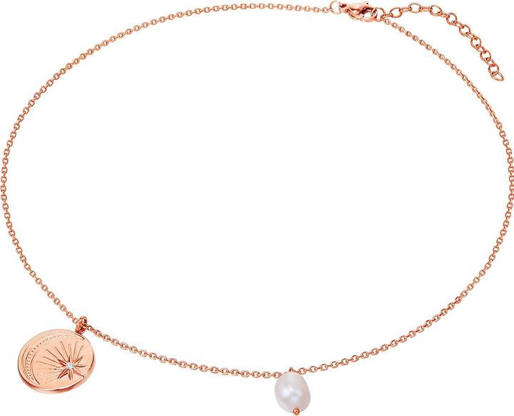 Produktbild Valero Pearls Damen Edelstahl Preciosa Süsswasser-Zuchtperle Rose Gold 40,0 cm Grundkette + 5,0 cm (Edelstahl, 40 - 45 cm)