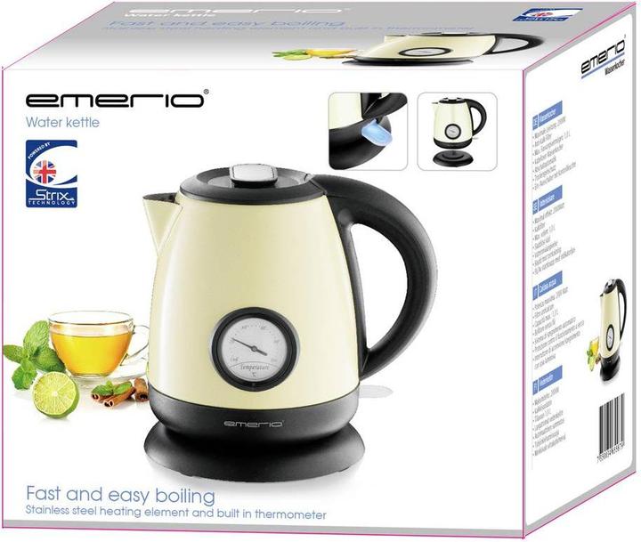 Produktbild Emerio Wasserkocher, 1.L, beige, Wasserstandsanzeige (1 l)