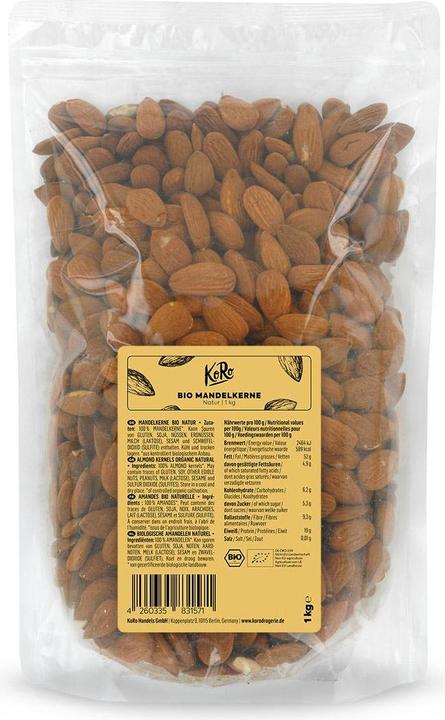 Image du produit KoRo Amandes bio entières non mondées (1000 g)