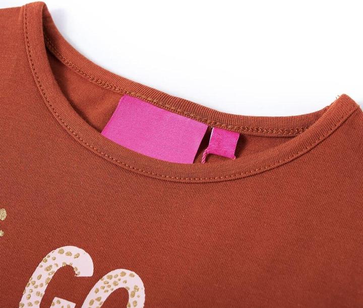 Produktbild VidaXL Kinder-Langarmshirt Cognac 116,Material: 95 % Baumwolle. 5 (116)