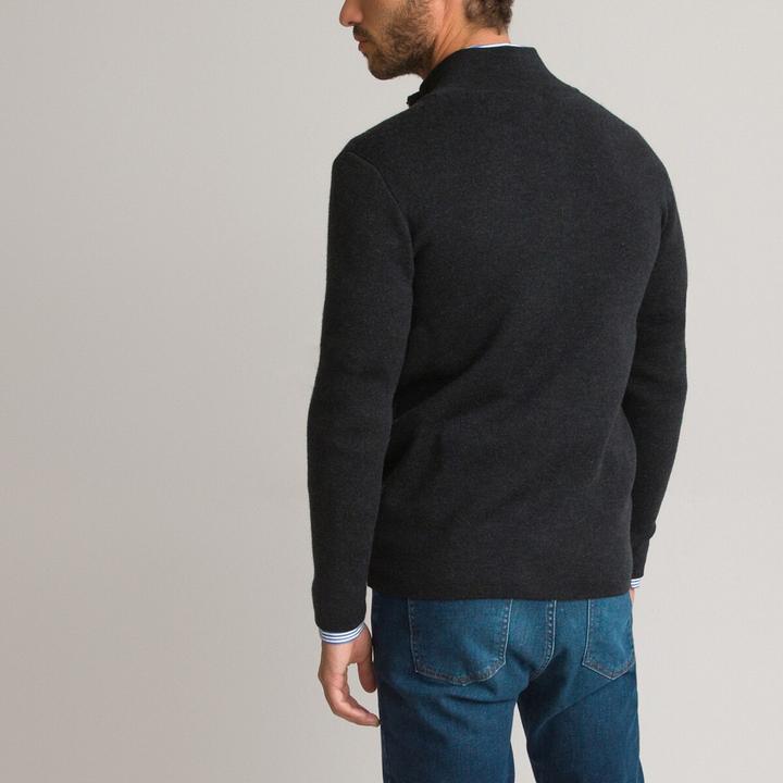 Image du produit La Redoute Collections Cardigan zippé Signature en laine mérinos (S)