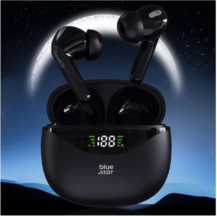 Image du produit Wired headphones Blue Star BLUE STAR wireless earphones bluetooth TWS T60 black (4.50 h, Sans fil)