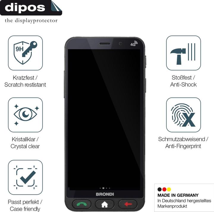 Produktbild Dipos Anti-Shock Displayschutz 9H (1 Stück, Brondi Amico)