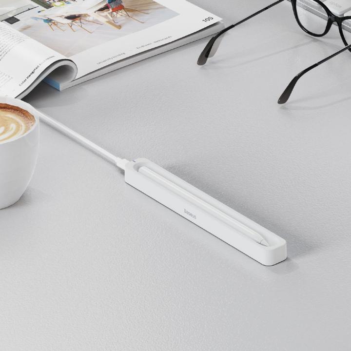 Image du produit Baseus Etui de recharge sans fil pour stylet Smooth Writing (blanc)