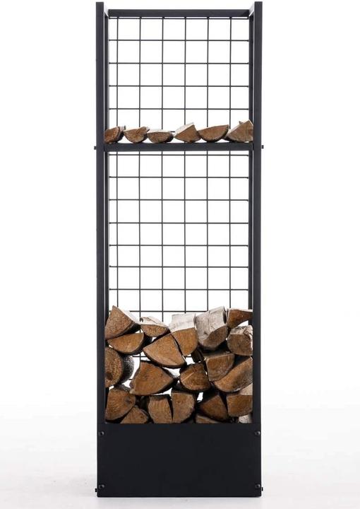 Actual product image CLP Firewood Rack Forrest 40x40x120, black (40 x 40 x 120 cm)