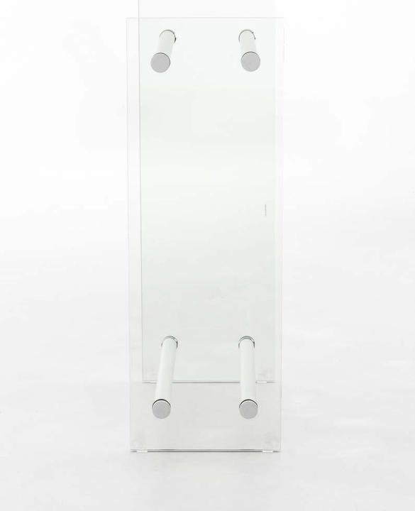 Immagine prodotto CLP Porta legna Dacio in vetro trasparente 35x80x80, bianco (35 x 80 x 80 cm)