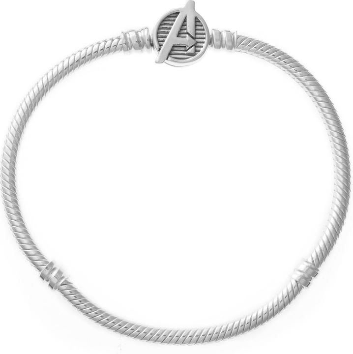 Actual product image Pandora Moments Marvel The Avengers Logo Snake Chain Bracelet (21 cm, Silver 925)