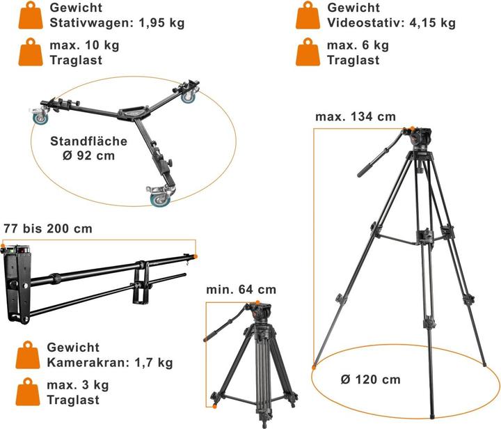 Image du produit Walimex pro pro Camera Crane Set Director Pro II (Métal, Matières plastiques)