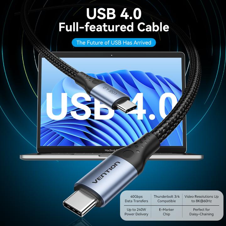 Produktbild Vention USB C — USB C (1 m, USB 4.0)