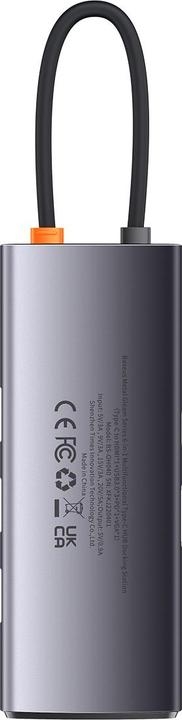 Image du produit Baseus Metal Gleam Series 6-in-1 Multifunctional Type-C HUB Docking Station Gray Type-C to HDMI*1+USB3.0*3 (USB-C, 6 Ports)