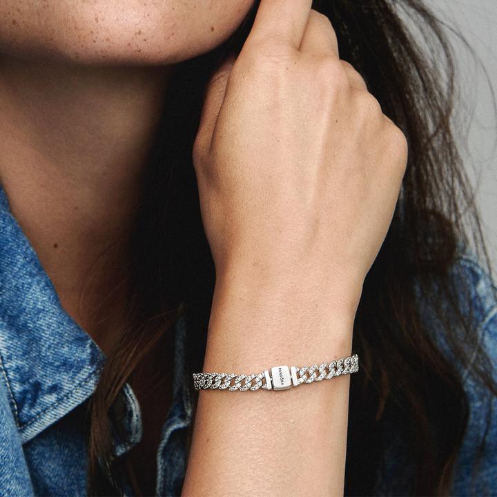Immagine prodotto Pandora Bracciale a maglie con pavé senza tempo (16 cm, Argento 925)