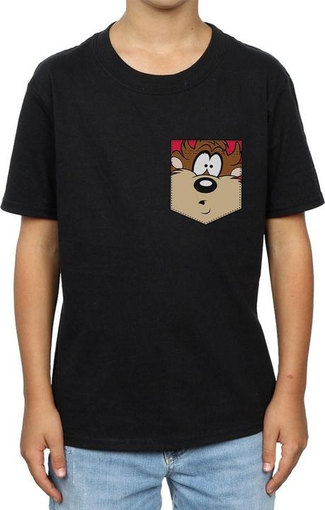 Image du produit Looney Tunes - T-shirt TASMANIAN DEVIL FACE FAUX POCKET - Garçon (152, 158)