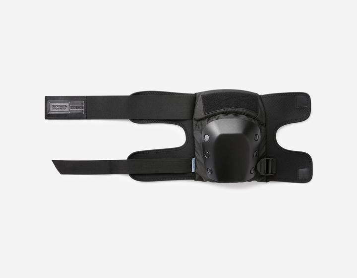 Actual product image Decathlon Set Of 3 Kids' Skateboard Protectors Pad500 - Black (XS, Knee pad, Unique specimen)
