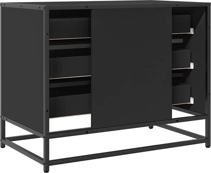 Actual product image VidaXL Black drawer unit 70x41x56 cm Wood-based drawer chest