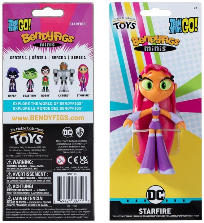 Actual product image Noble Collection Teen Titans Go! figurine flexible Bendyfigs Starfire 11 cm