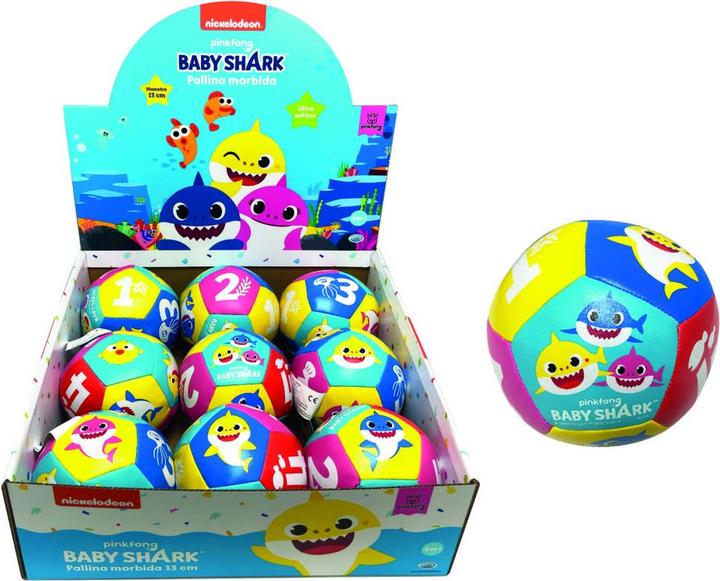 Actual product image ODS Baby Shark - Baby Ball Ultra Soft 12.7 cm soft ball in eco-leather. Ideal for playing at home.