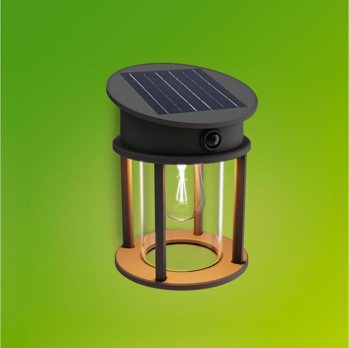 Actual product image Philips Lighting Geri 929004633001 Solar-Aussenwandleuchte 3.2 W Warmweiss Schwa (470 lm, IP44)